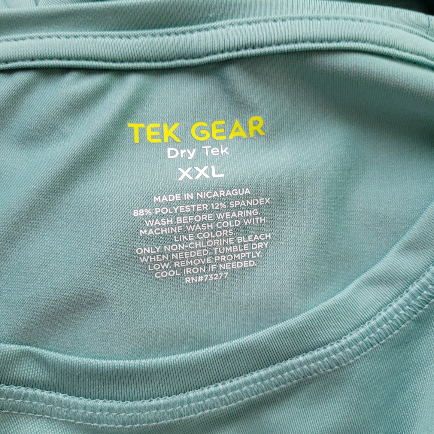 Tek Gear Women’s XXL Tee Green Thumb Holes Pullover Stretch T-Shirt GRE57E