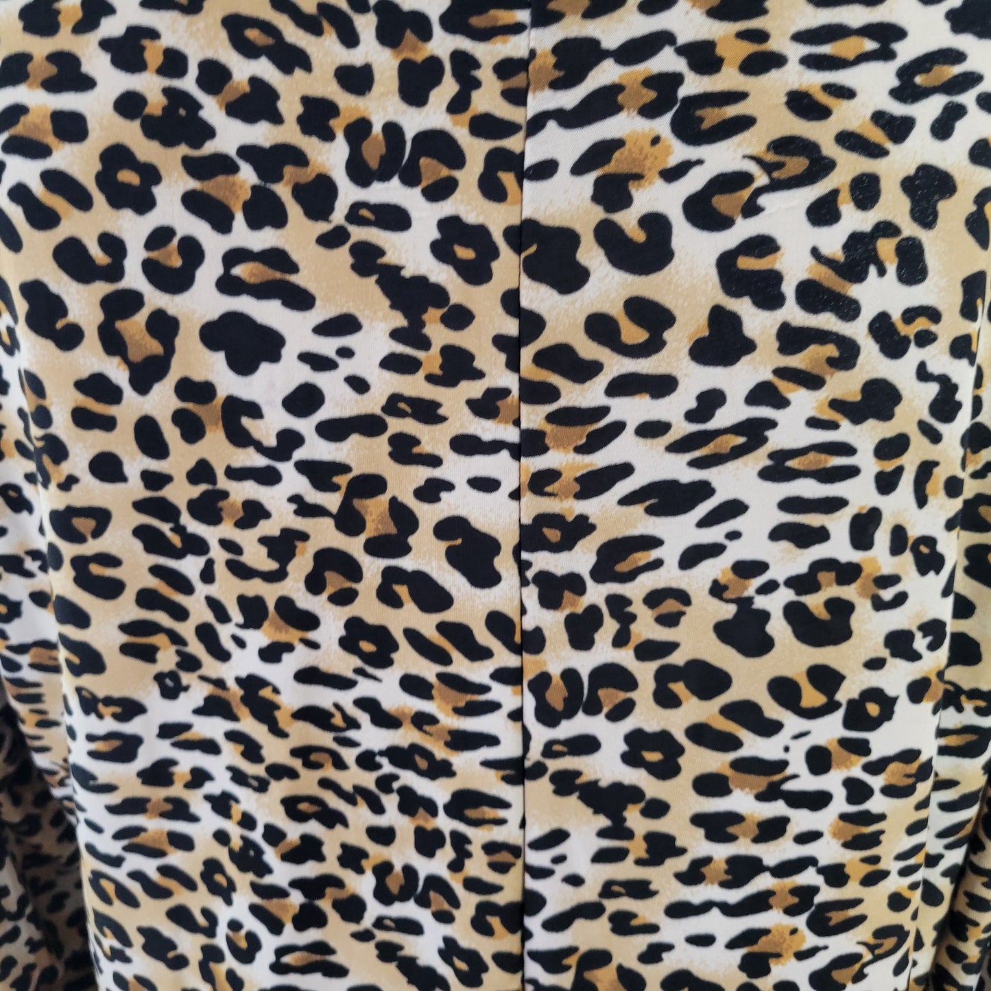 Isabella Rodriguez 2X Smock Tunic Animal Print Tan Black Long Roll Tab ANI43E