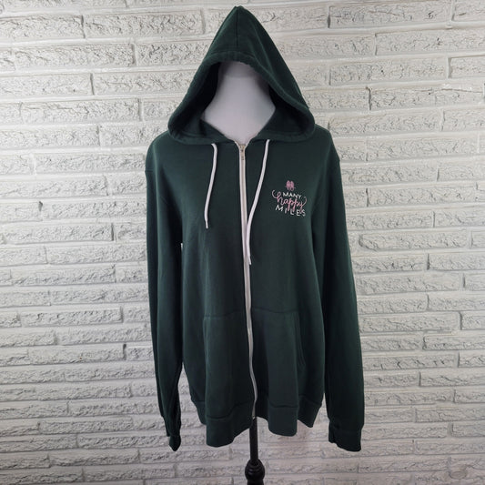 Another Mother Runner Bella Canvas Full Zip Hoodie Dark Green Jacket XL SWE190E