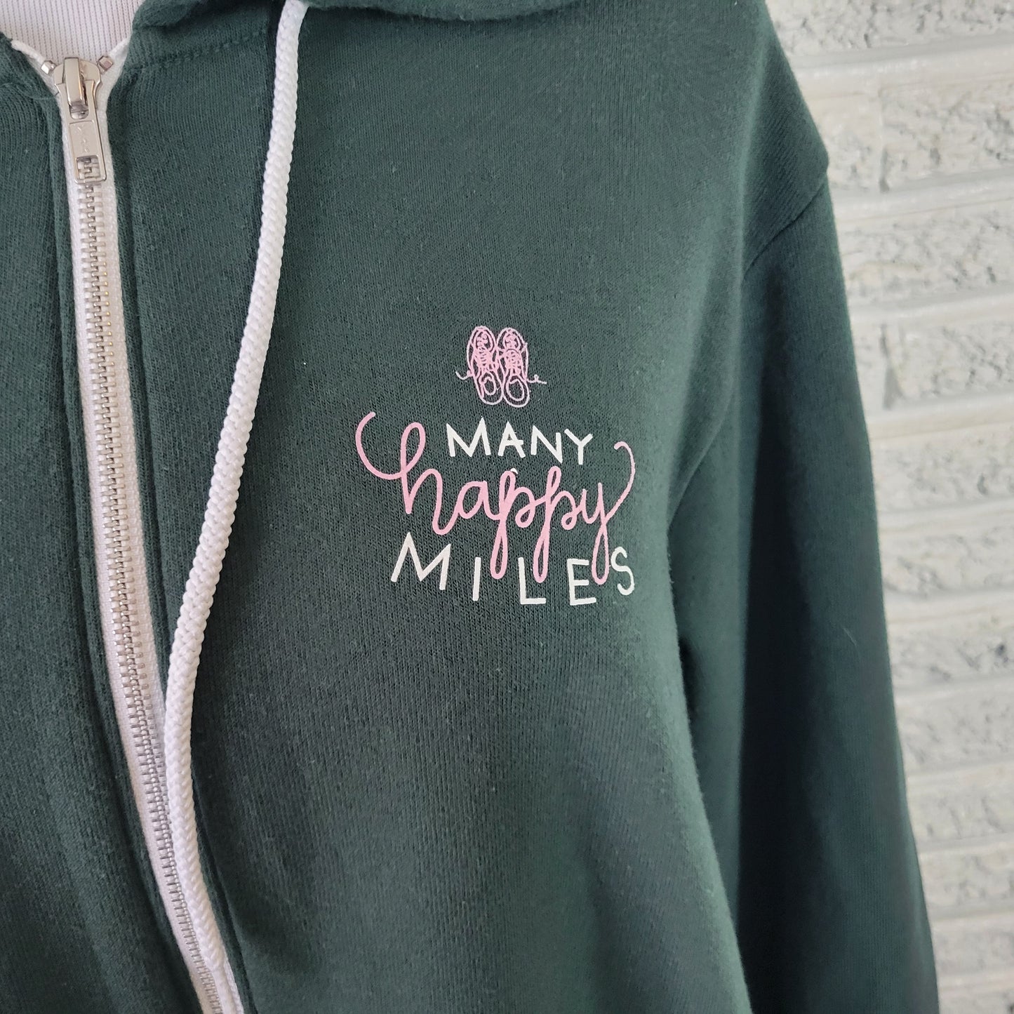 Another Mother Runner Bella Canvas Full Zip Hoodie Dark Green Jacket XL SWE190E