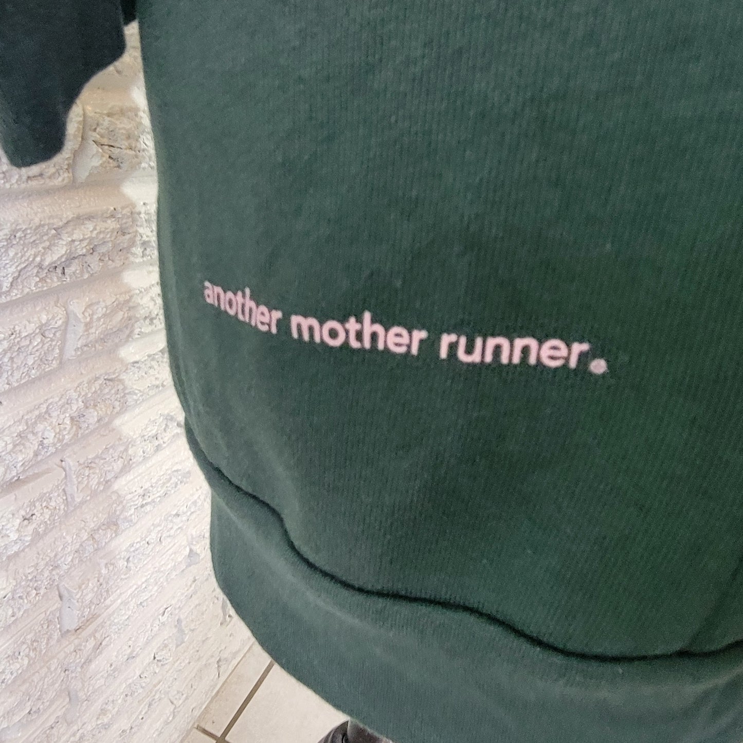 Another Mother Runner Bella Canvas Full Zip Hoodie Dark Green Jacket XL SWE190E