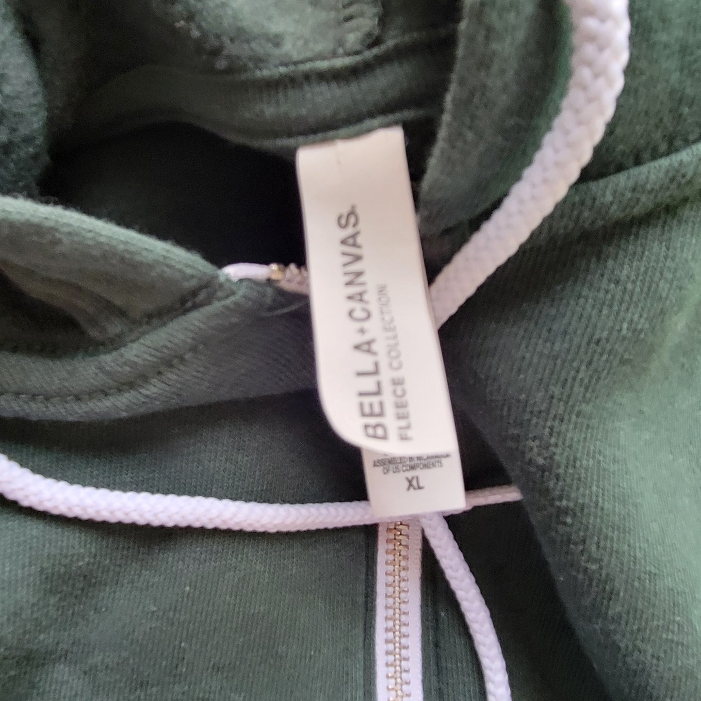 Another Mother Runner Bella Canvas Full Zip Hoodie Dark Green Jacket XL SWE190E