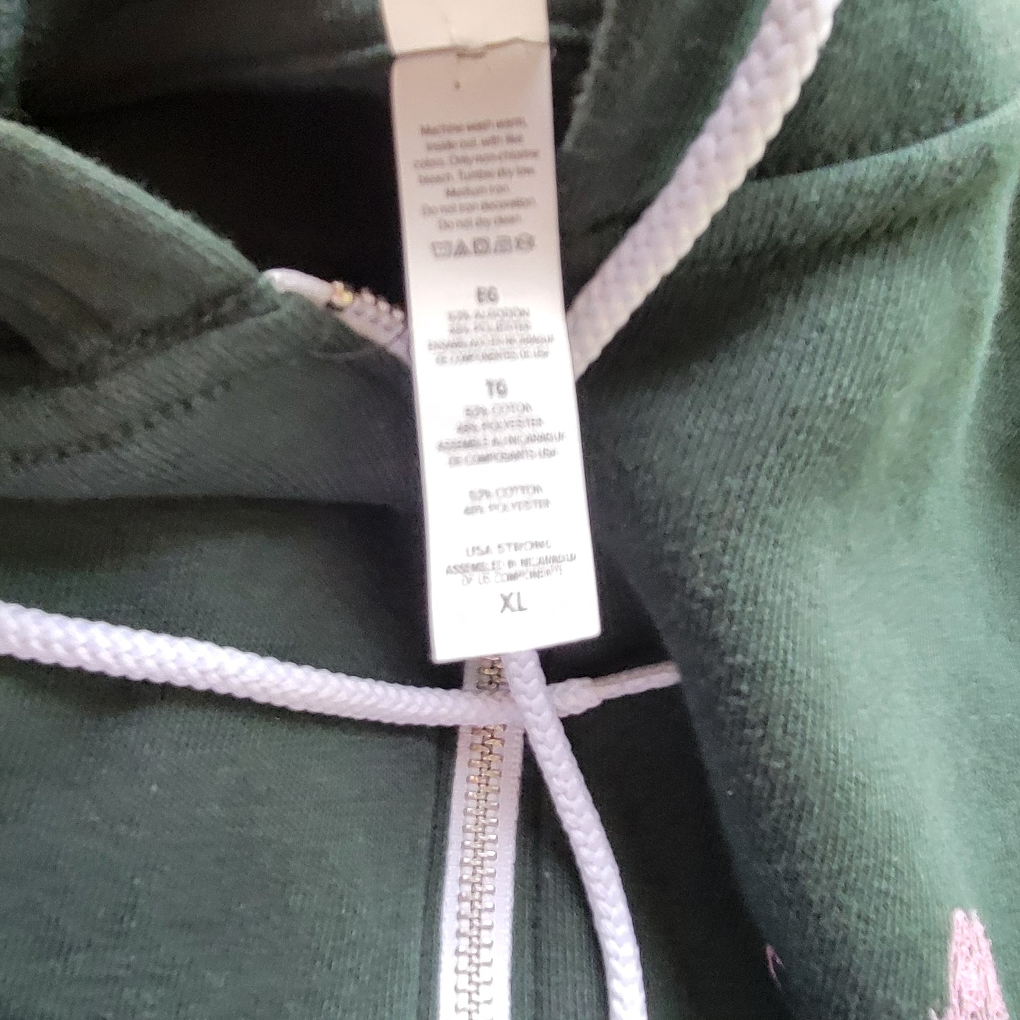 Another Mother Runner Bella Canvas Full Zip Hoodie Dark Green Jacket XL SWE190E