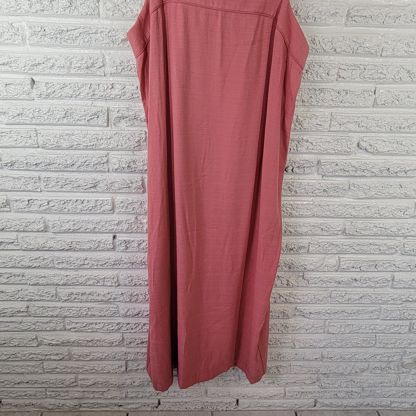 Dana Kay Women's 18 Dress Pink Shift Sleeveless Square Neck Midi Plus PIN45E