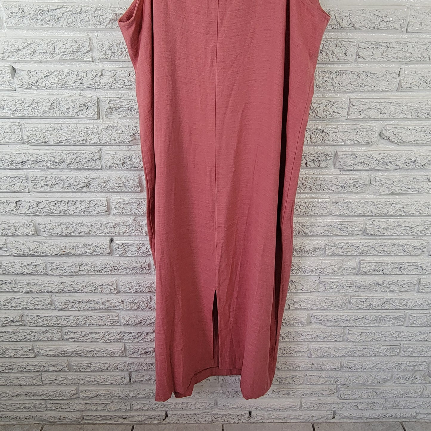 Dana Kay Women's 18 Dress Pink Shift Sleeveless Square Neck Midi Plus PIN45E