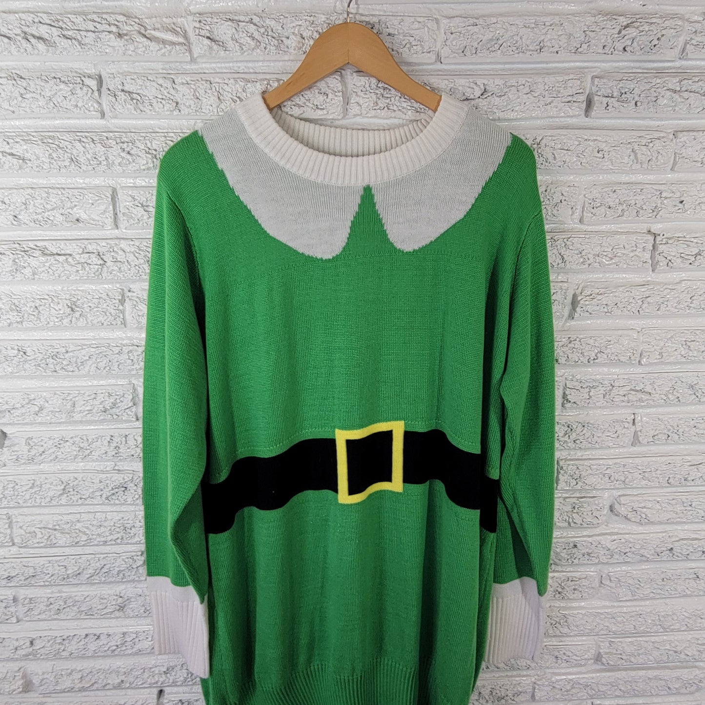 Tipsy Elves XXL Green Christmas Sweater Dress Mini Knit Long Sleeve SWE139E