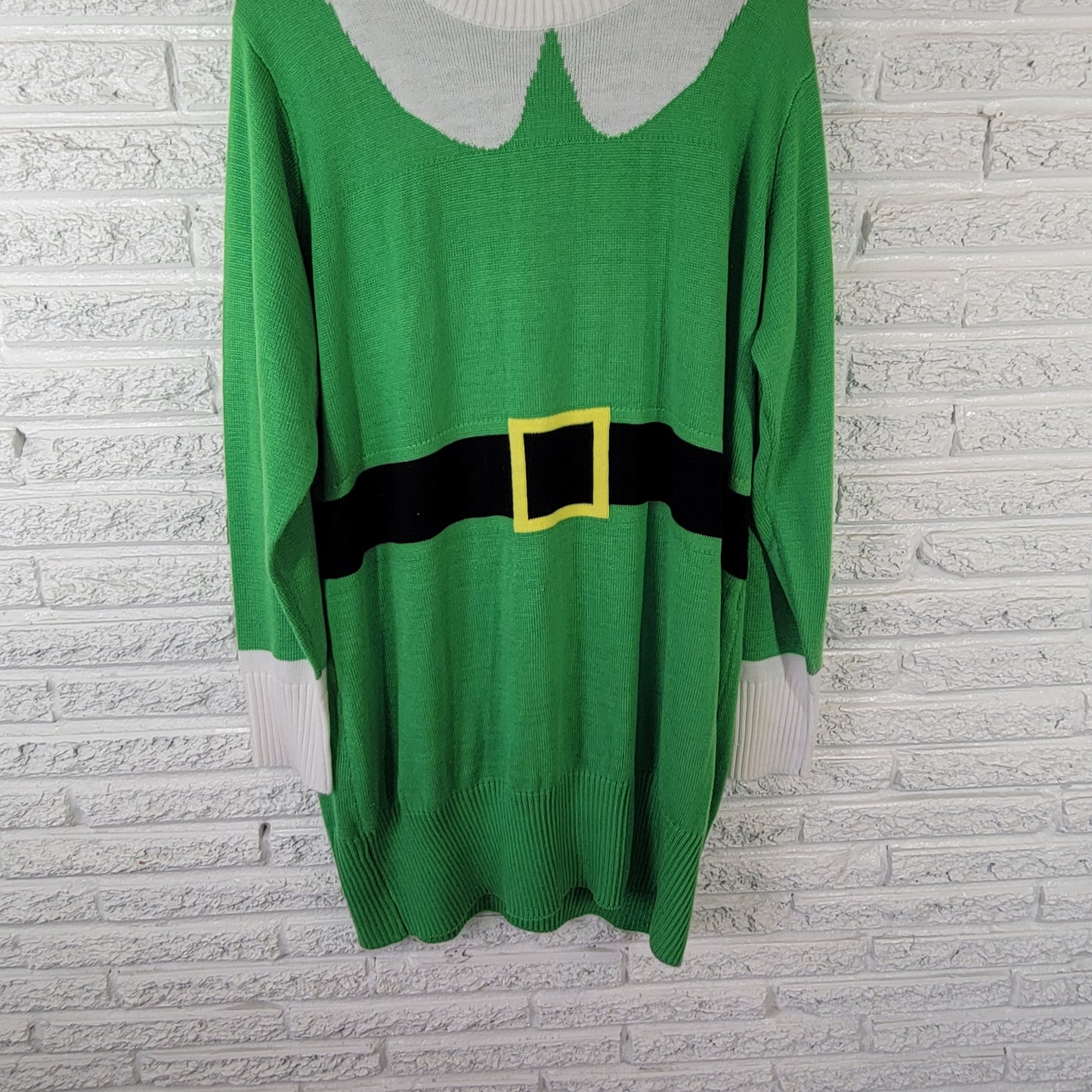 Tipsy Elves XXL Green Christmas Sweater Dress Mini Knit Long Sleeve SWE139E