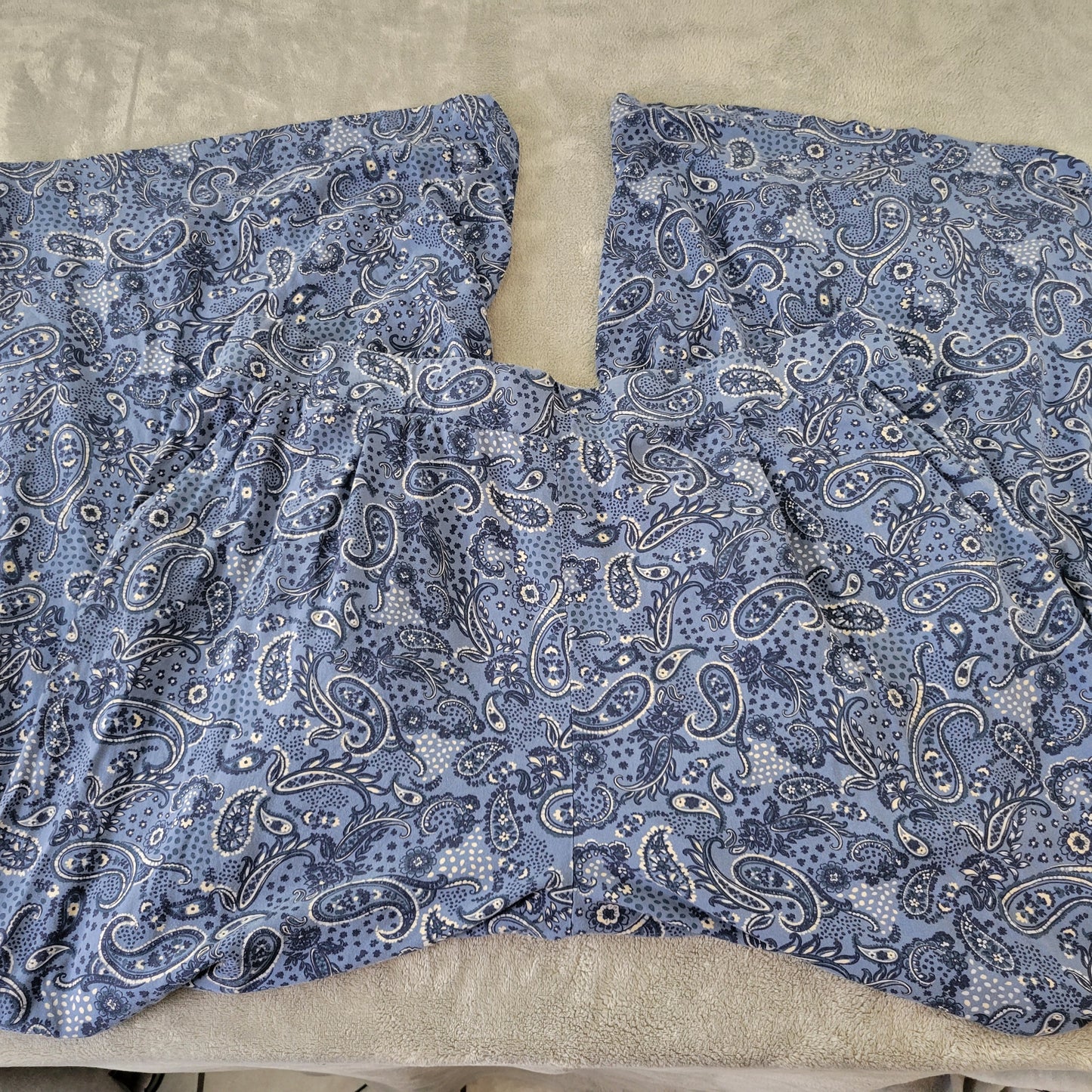 Torrid 4X Pants Blue White Paisley Wide Leg Lounge Pajama Viscose PAI49E