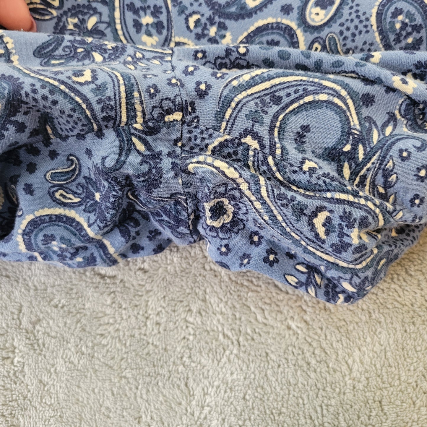 Torrid 4X Pants Blue White Paisley Wide Leg Lounge Pajama Viscose PAI49E