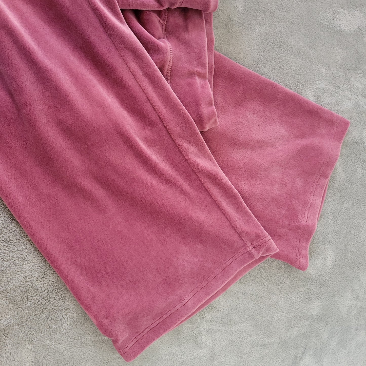 Green Tea Womens XXL Jogger Sweatpants Purple Velour Plus Size Pockets PUR27E