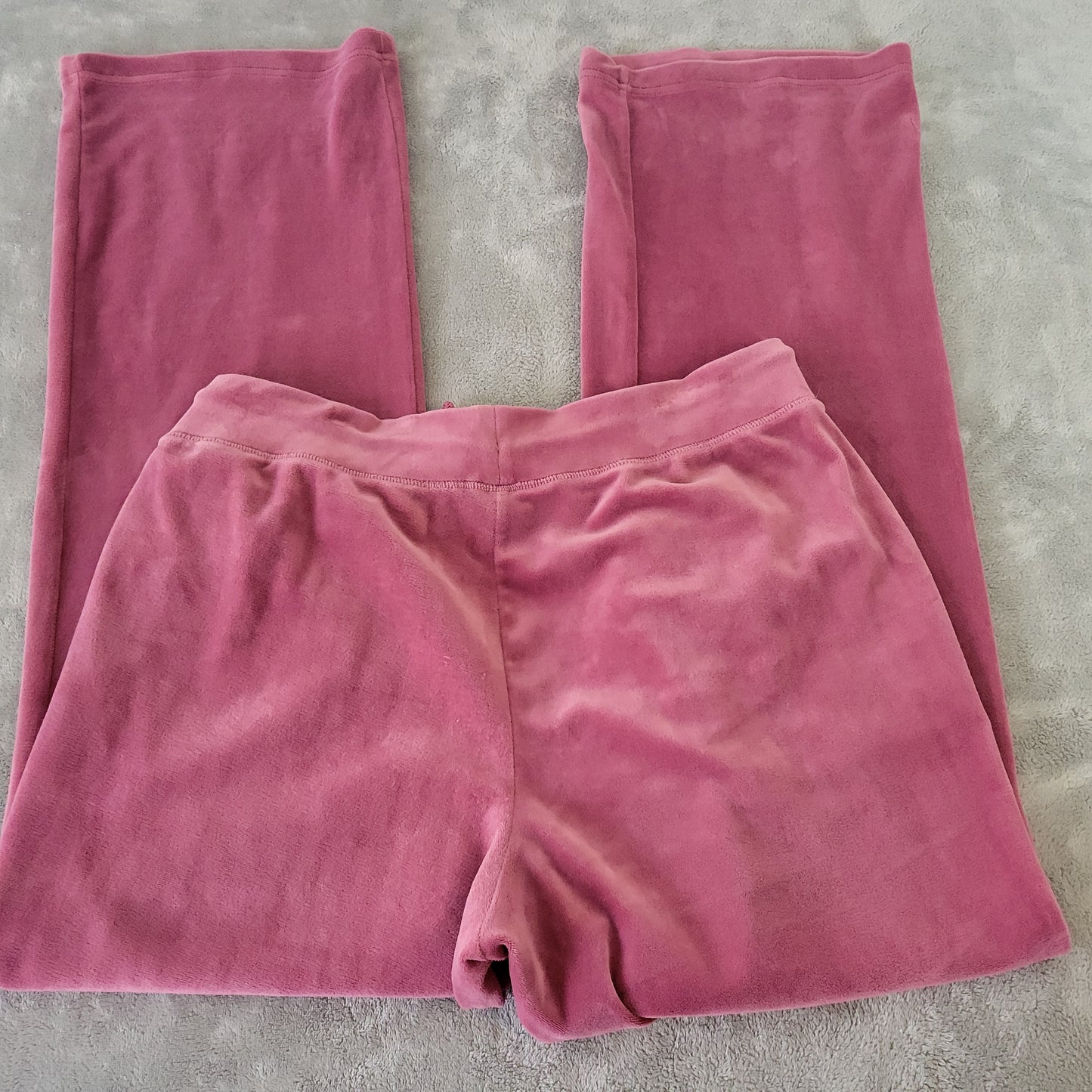 Green Tea Womens XXL Jogger Sweatpants Purple Velour Plus Size Pockets PUR27E