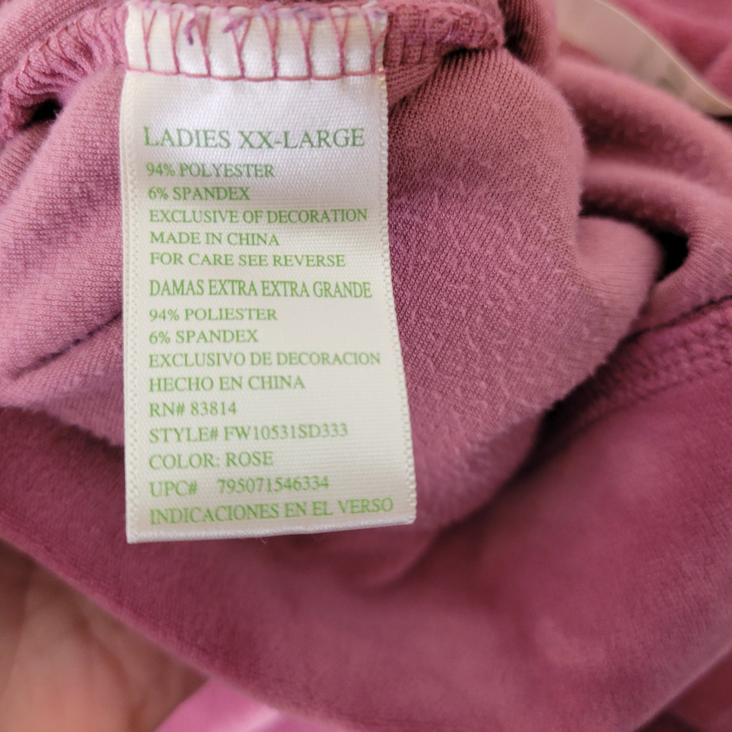 Green Tea Womens XXL Jogger Sweatpants Purple Velour Plus Size Pockets PUR27E