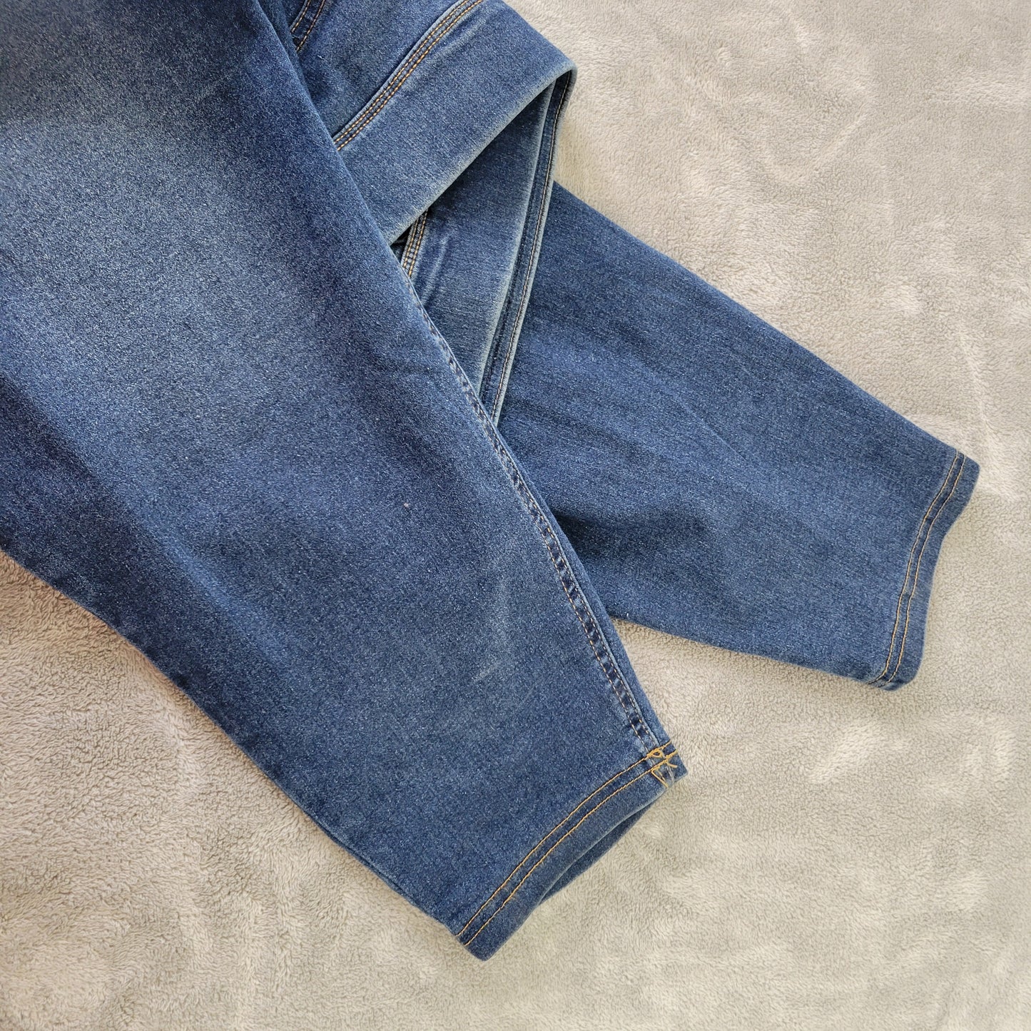 Terra & Sky Jeggings 4X 28W 30W Dark Wash Blue Denim Stretch Pull On Jeans SL23E