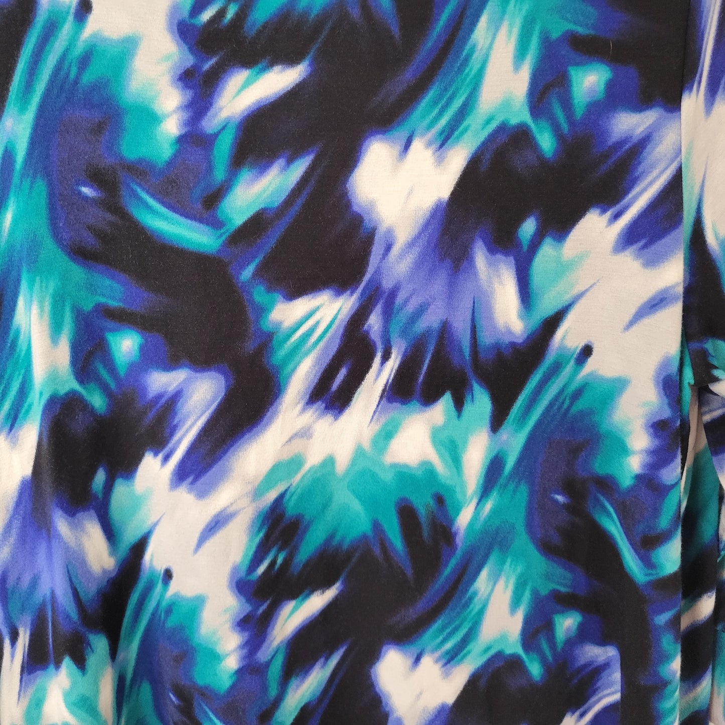 Alfani Women XL Tunic/Dress Top Blue Teal Abstract Print Pockets WAT80E