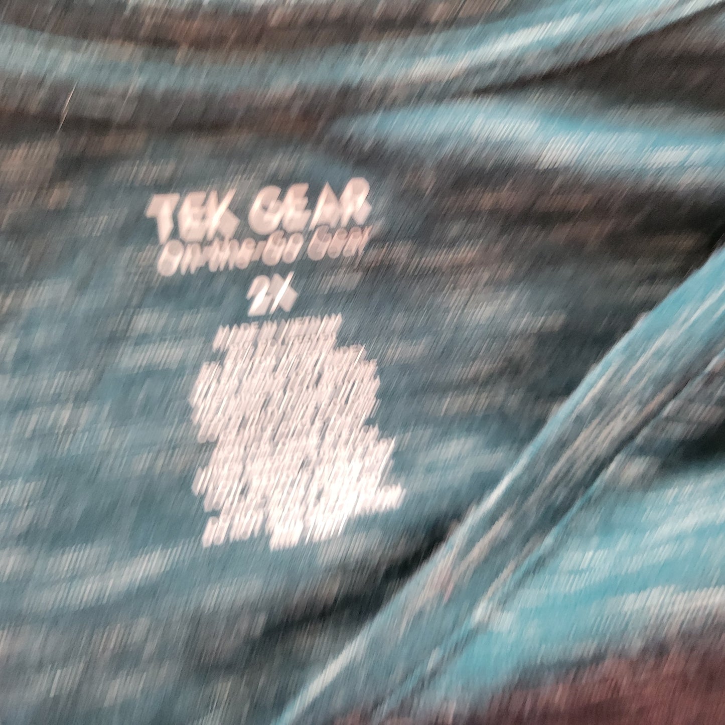 Tek Gear On the Go Womens 2X Tunic Top Green Heather V-Neck Long Sleeve GRE62E