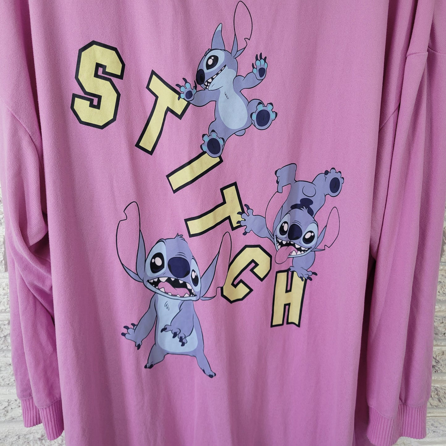 Disney Lilo & Stitch Women's 2X Pajama Top Gown Lavender Long Sleeve NOV44XE