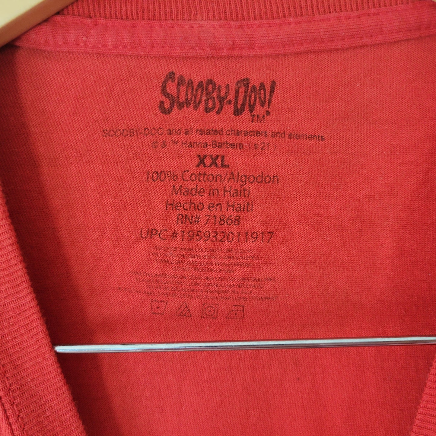 Scooby-Doo Christmas T-Shirt XXL Red 100% Cotton Unisex Holiday Graphic NOV43E