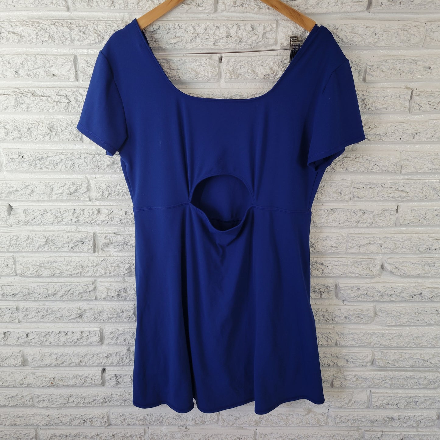 Isabel Maternity Women's XXL Blue Open Back Tunic Square Neck Top BLU13E