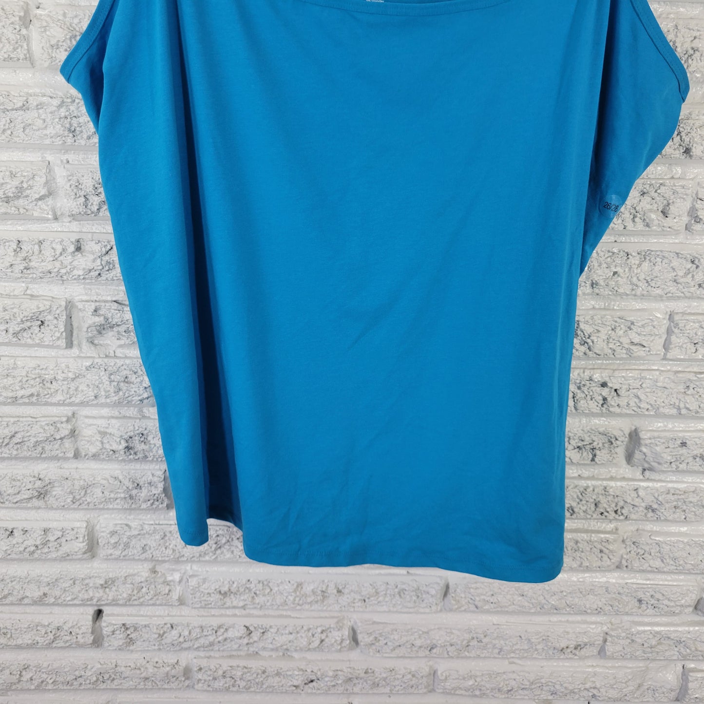 Lane Bryant Women's 26/28 Camisole Blue Cotton Blend Adjustable Strap BLU204E