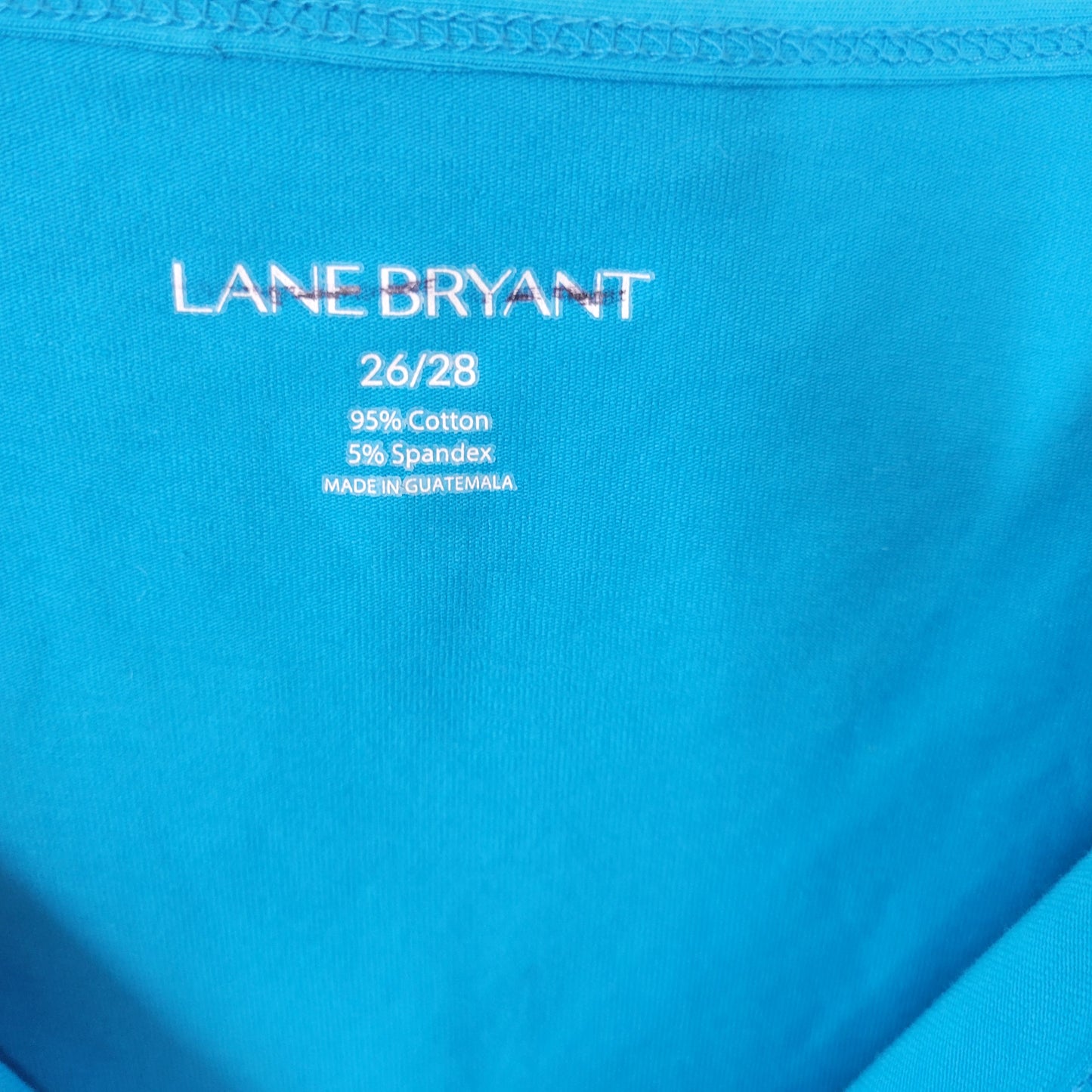 Lane Bryant Women's 26/28 Camisole Blue Cotton Blend Adjustable Strap BLU204E
