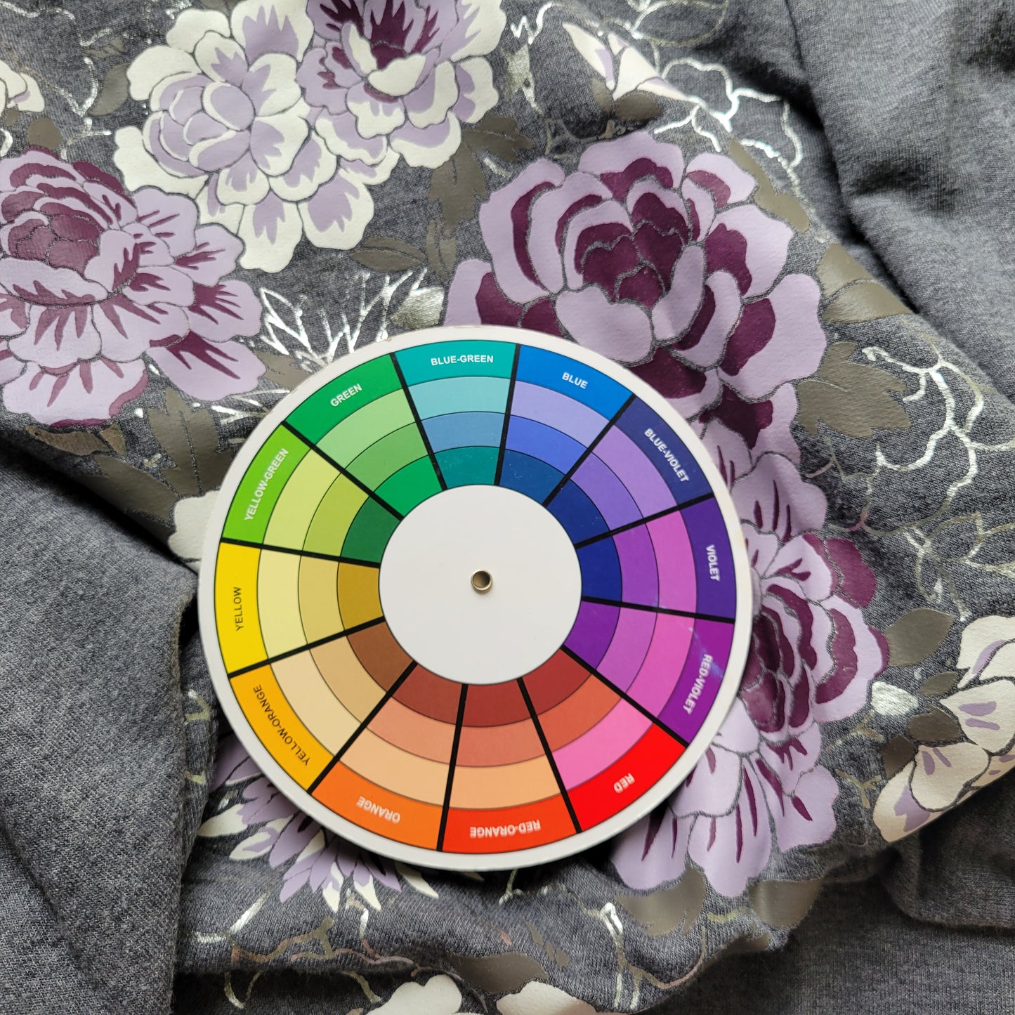 Terra & Sky Women's 4X Sweatshirt Gray Purple Floral Crew Neck Pullover FLO108XE