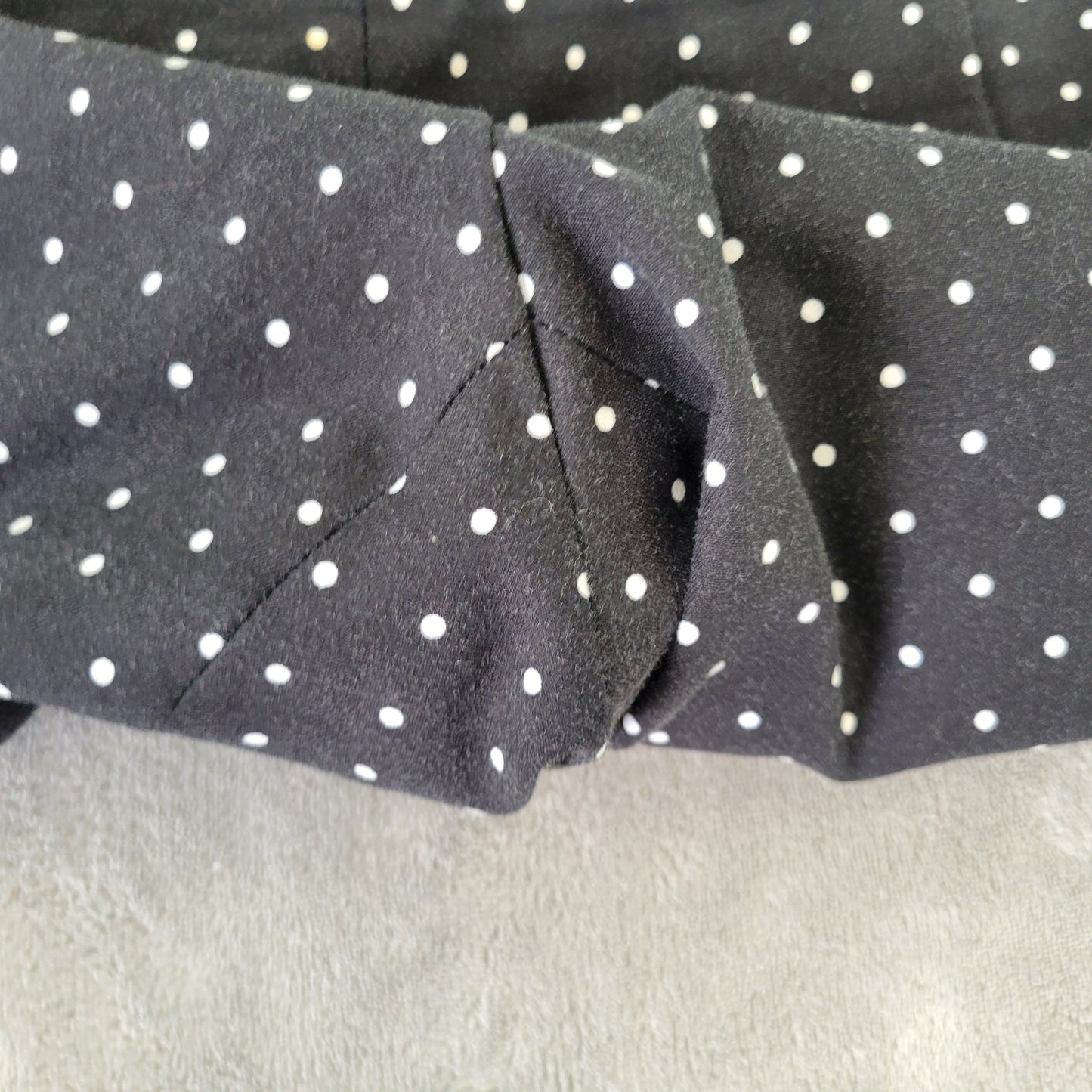 Lands' End Women's 22W Capri Pants Black White Polka Dot Pull On CAP1E