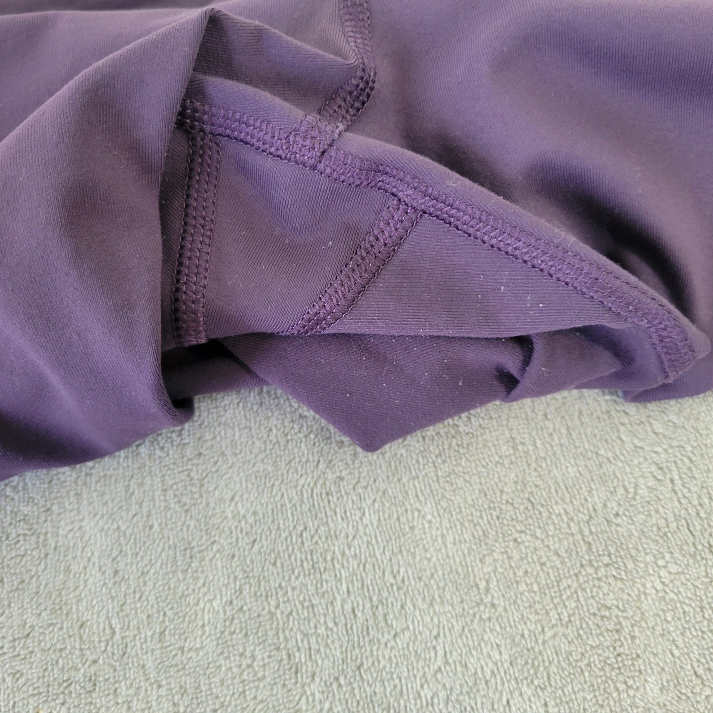 Shape Women’s 3X Leggings Capri Purple Mesh Side Faux Lace-up Stretch PUR48E