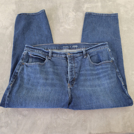 Old Navy Jeans Women's 18 Extra High Rise Straight Leg Dark Wash SL34E