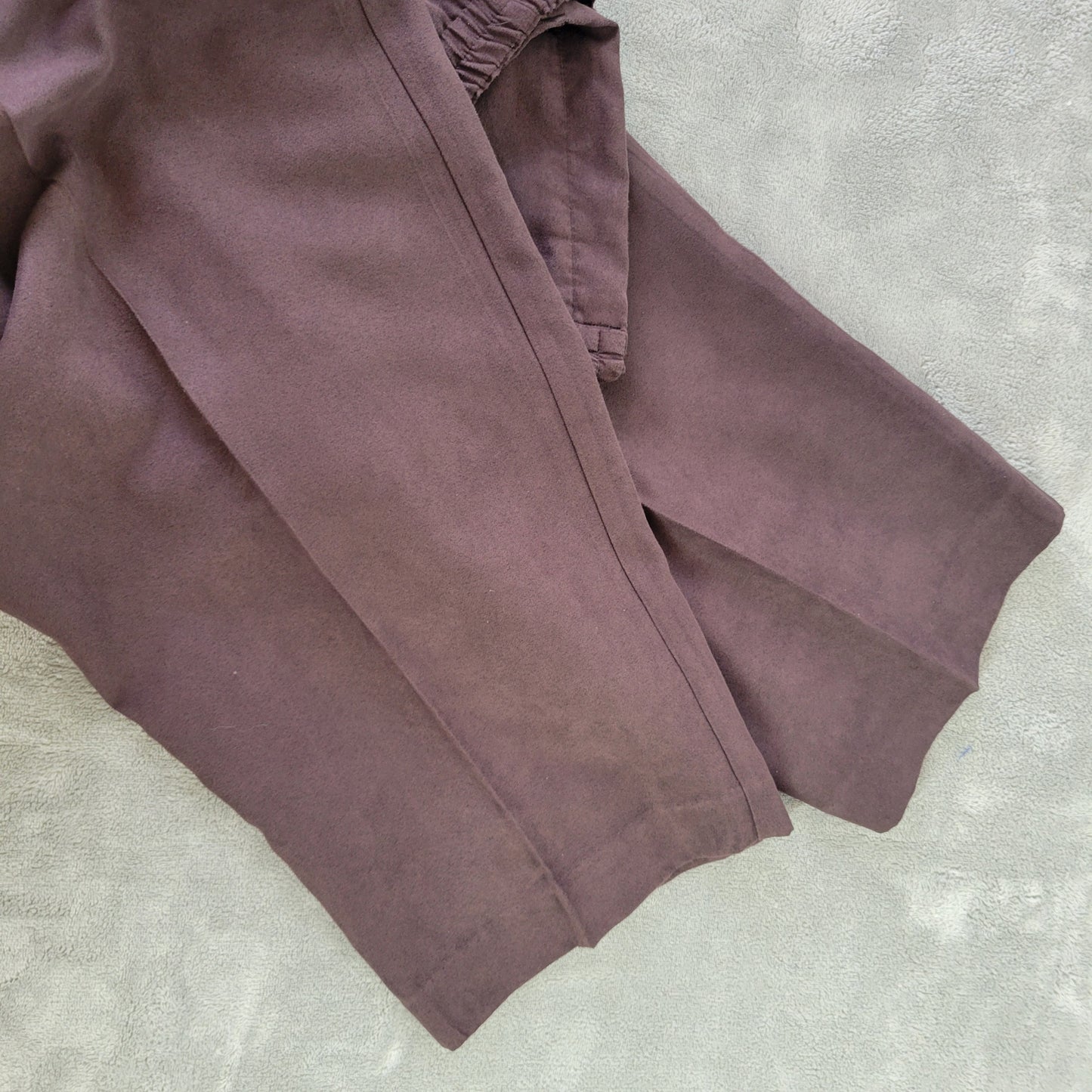 Avenue Women's 18 Dress Pants Brown Straight Leg Elastic Waist Pockets BRO32E