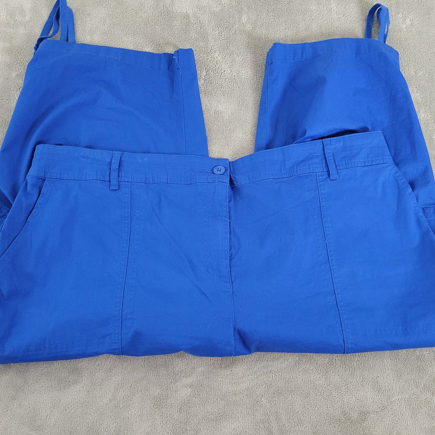 Cato Est 1946 Women’s Plus Size 22W Capri Pants Blue Stretch Tied Hem BLU73E