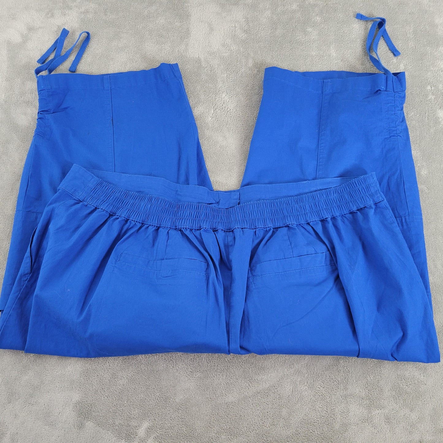 Cato Est 1946 Women’s Plus Size 22W Capri Pants Blue Stretch Tied Hem BLU73E