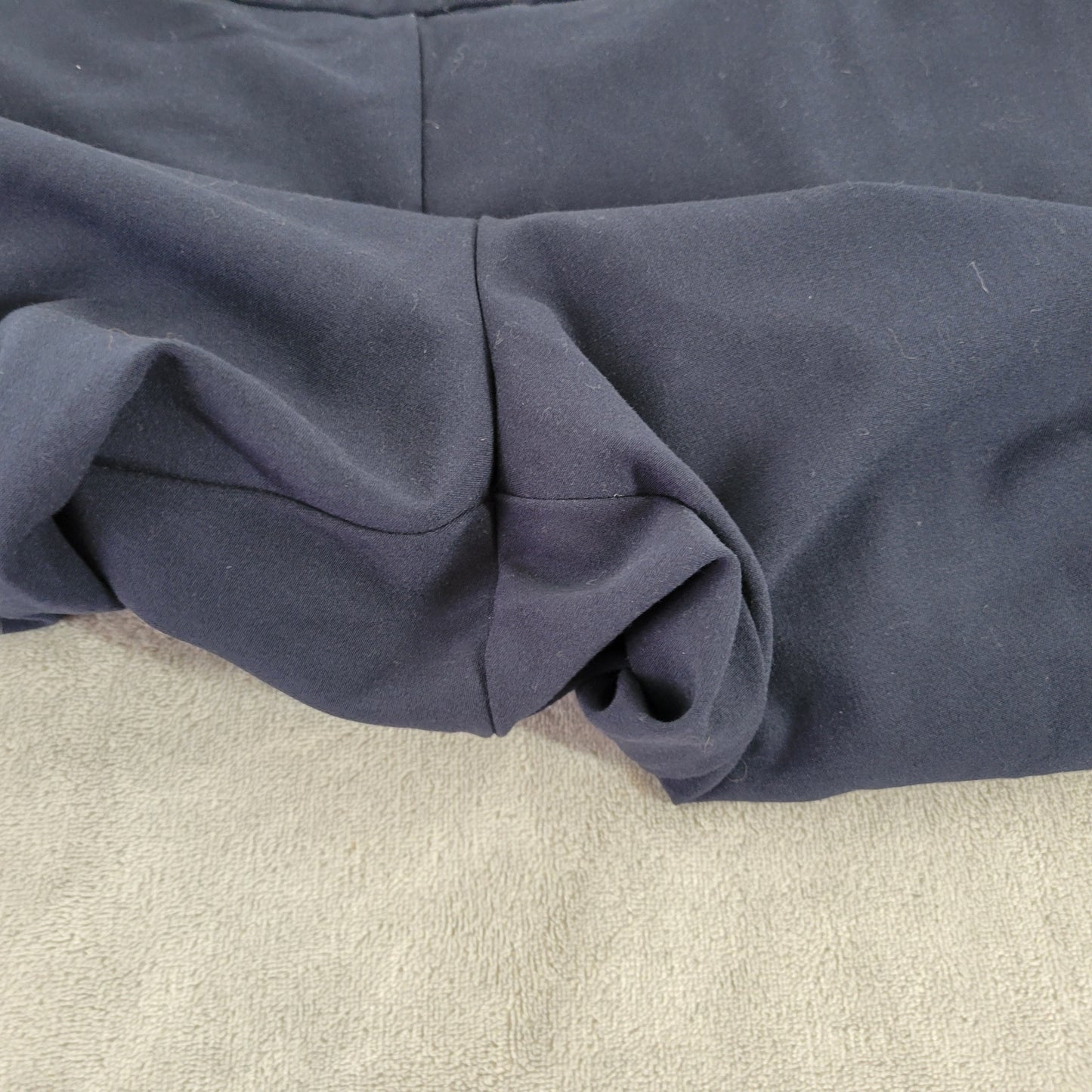 Catherines Women's 3XWP Blue Dress Pants Petite Plus Elastic Waist BLU255E