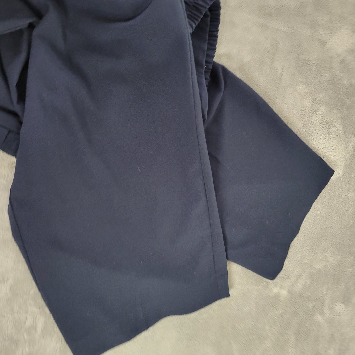 Catherines Women's 3XWP Blue Dress Pants Petite Plus Elastic Waist BLU255E