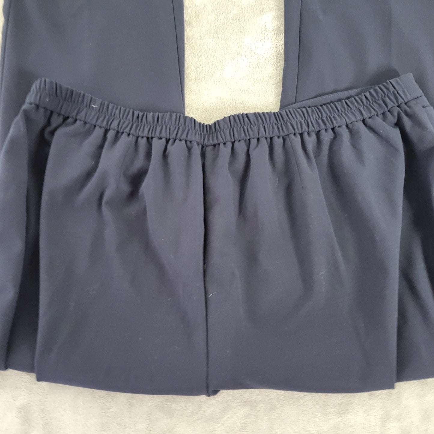 Catherines Women's 3XWP Blue Dress Pants Petite Plus Elastic Waist BLU255E