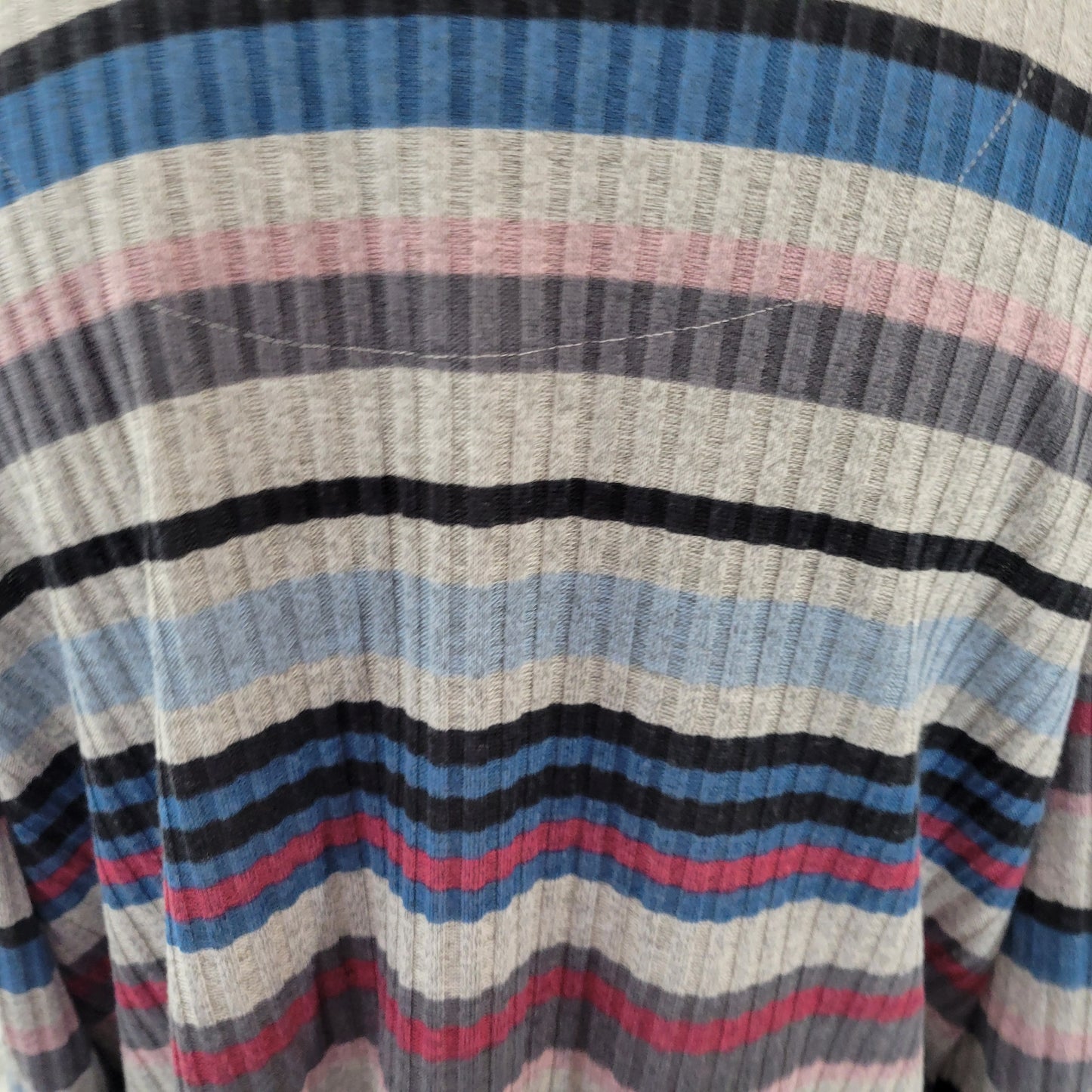 Alfred Dunner Women's XL Sweater Multicolor Striped 3/4 Sleeve Knit STR121XE