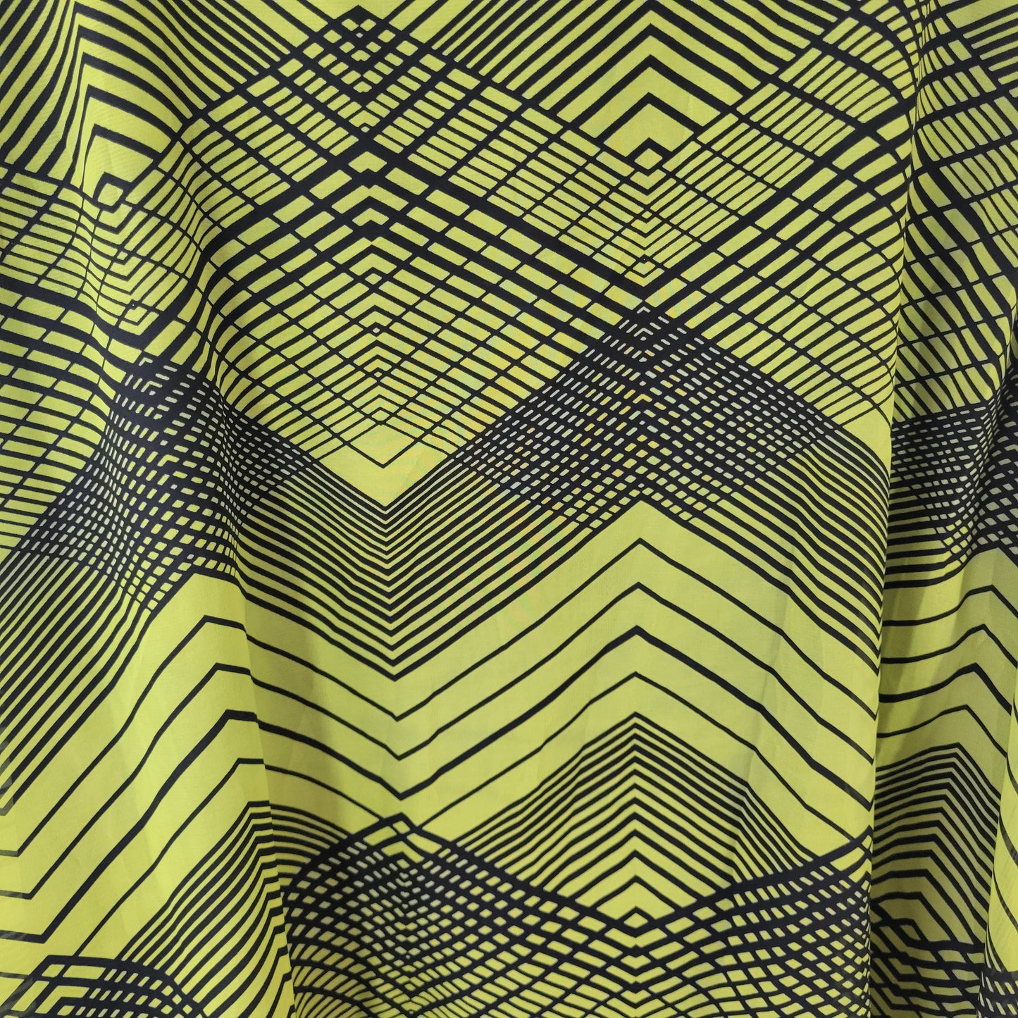 Ashley Stewart 26 Plus Size Top Yellow Black Geometric Sleeveless GEO62E