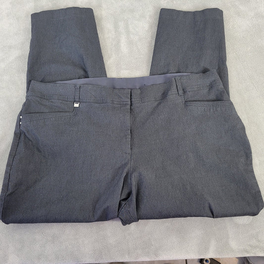 JM Collection 24W Plus Size Black Dress Pants Elastic Waist Stretchy SL52E