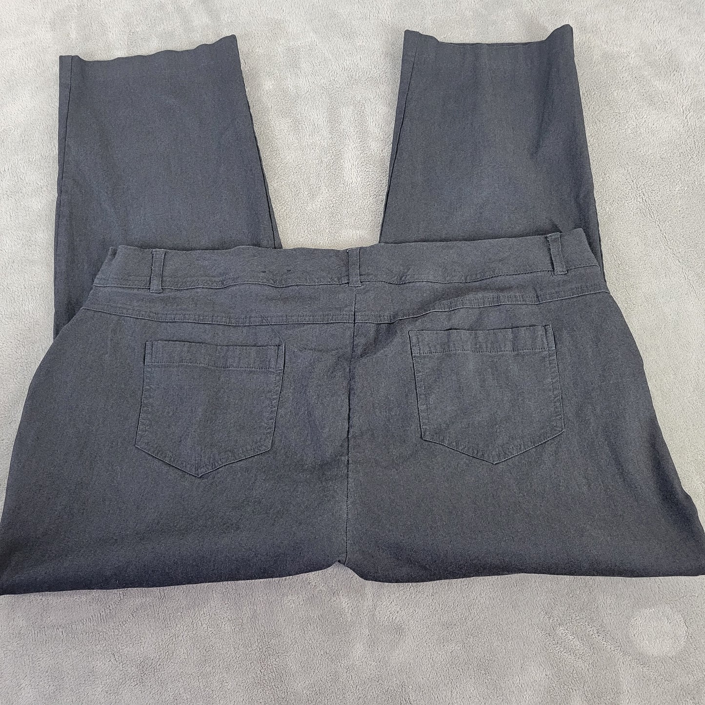 JM Collection 24W Plus Size Black Dress Pants Elastic Waist Stretchy SL52E
