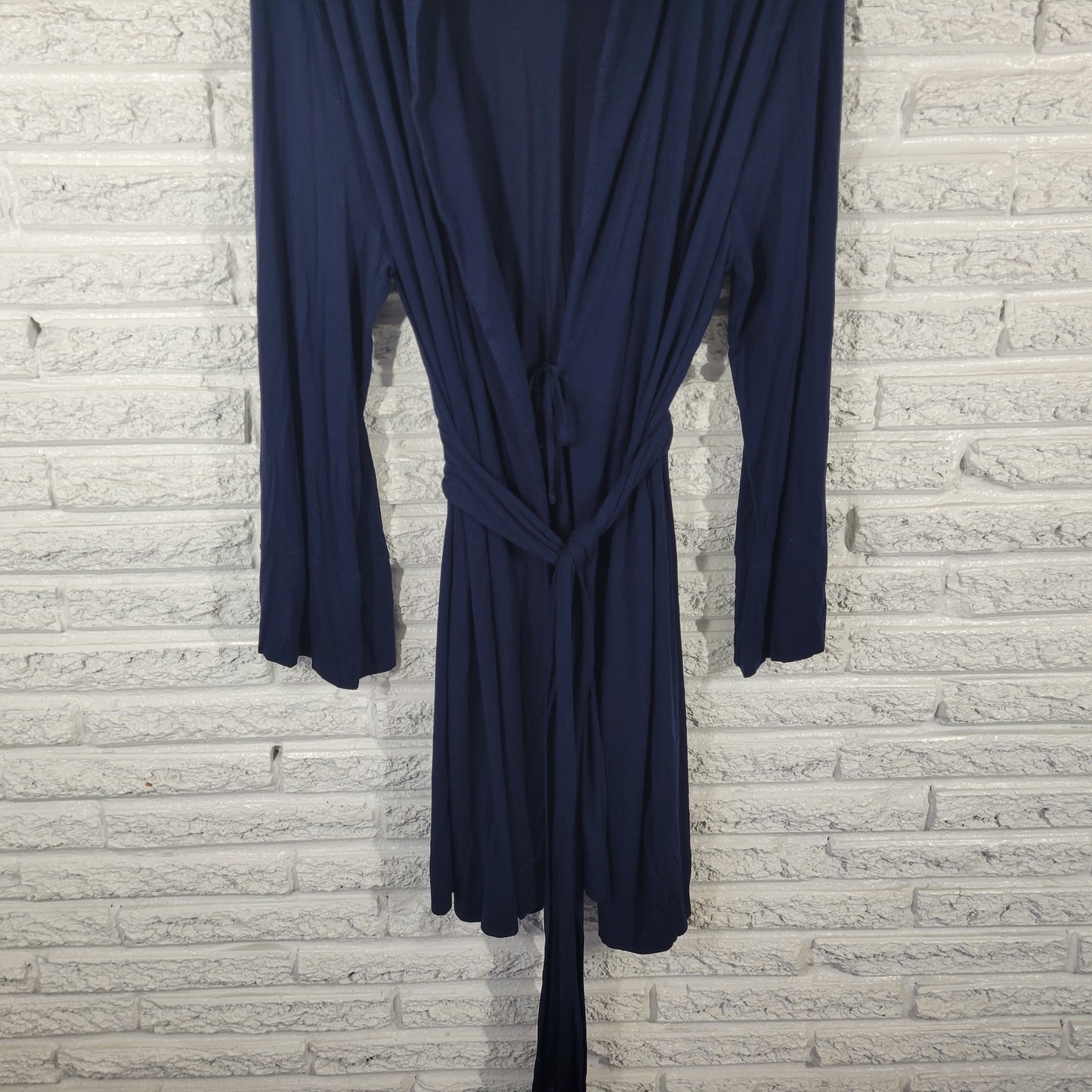 Soma Women XXL Robe Blue Long Sleeve Belted Sash Pockets Rayon Spandex SWE192E