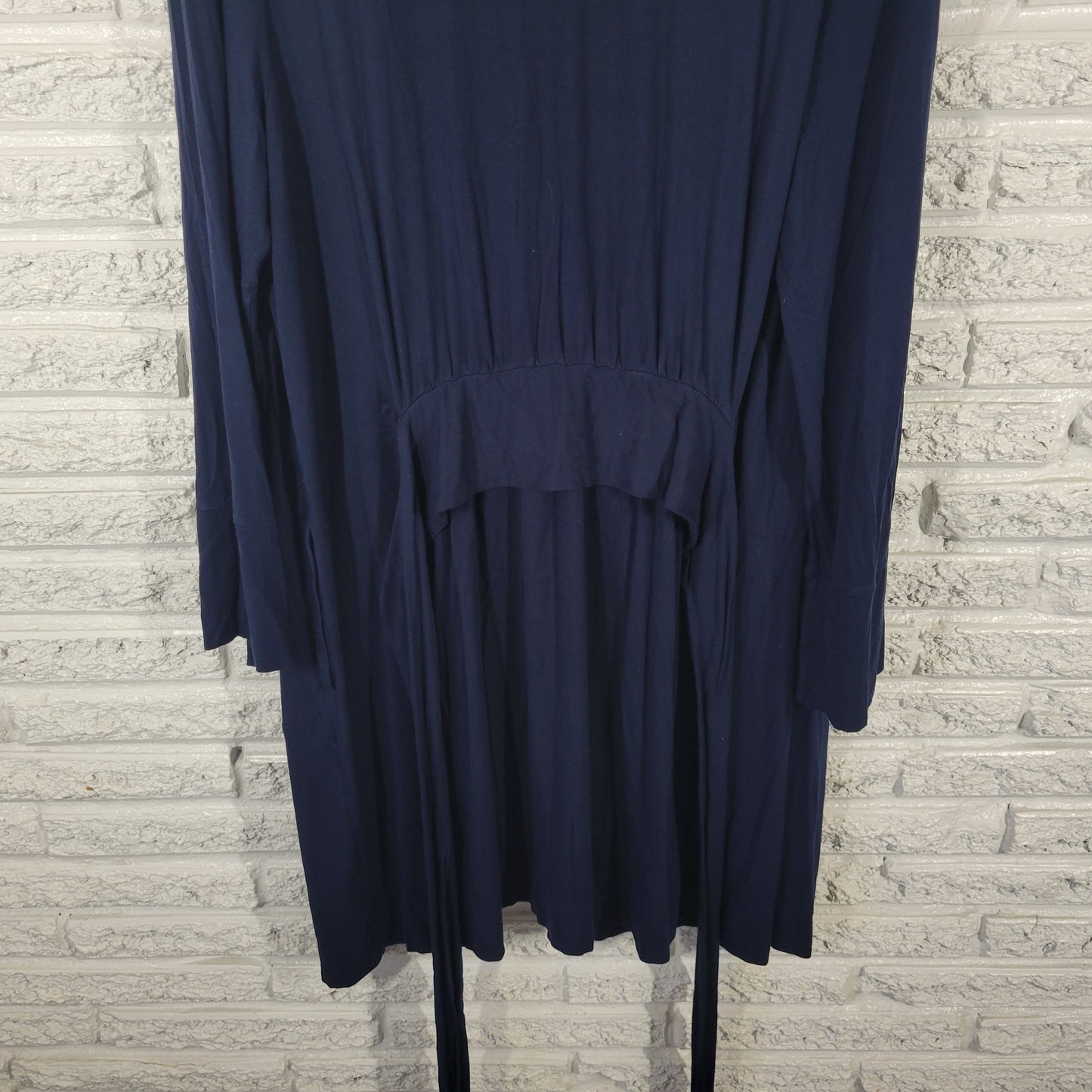 Soma Women XXL Robe Blue Long Sleeve Belted Sash Pockets Rayon Spandex SWE192E