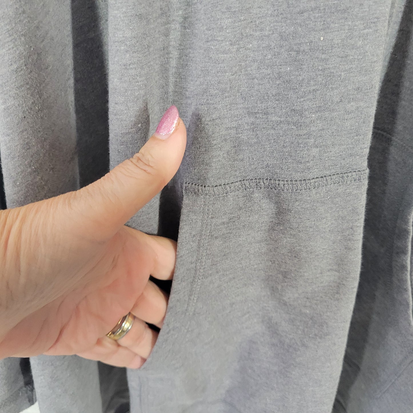Catherines Women 3X Hoodie Jacket Gray Full Zip Pockets Plus Size SWE188E