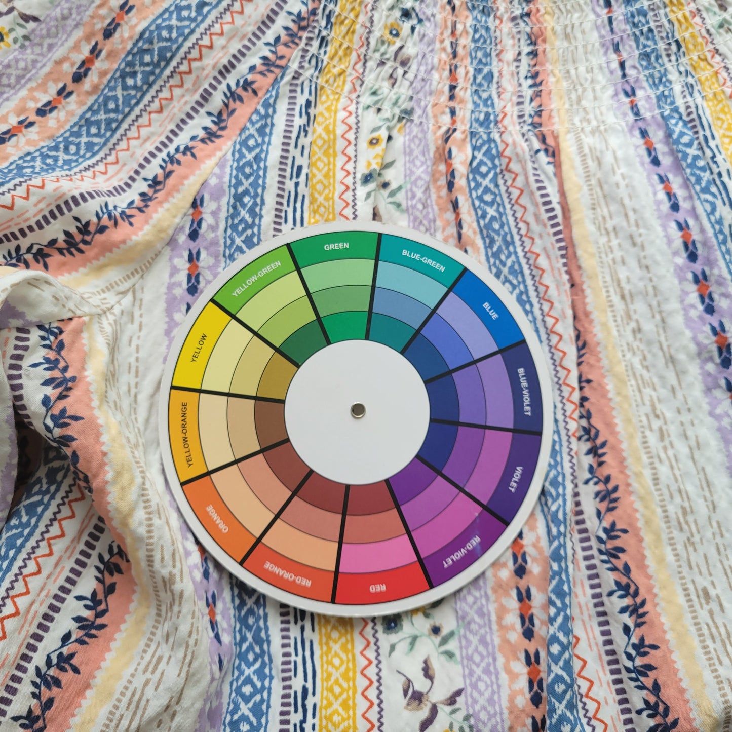Christopher & Banks Women's Top XL Pastel Geometric Long Sleeve GEO55E
