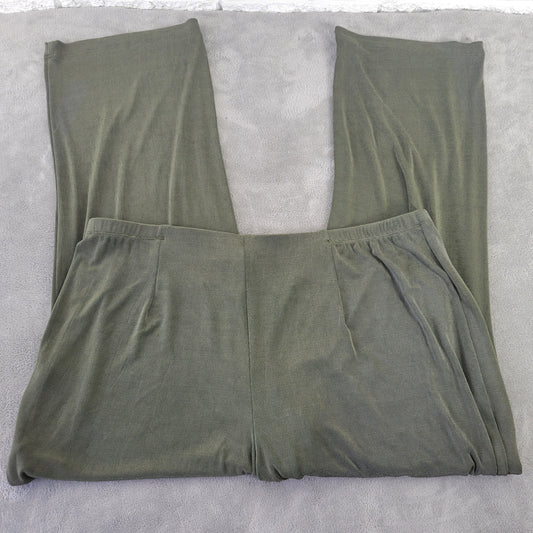 Coldwater Creek Women's Pants 3X Green Travel Knit Plus Size GRE63E