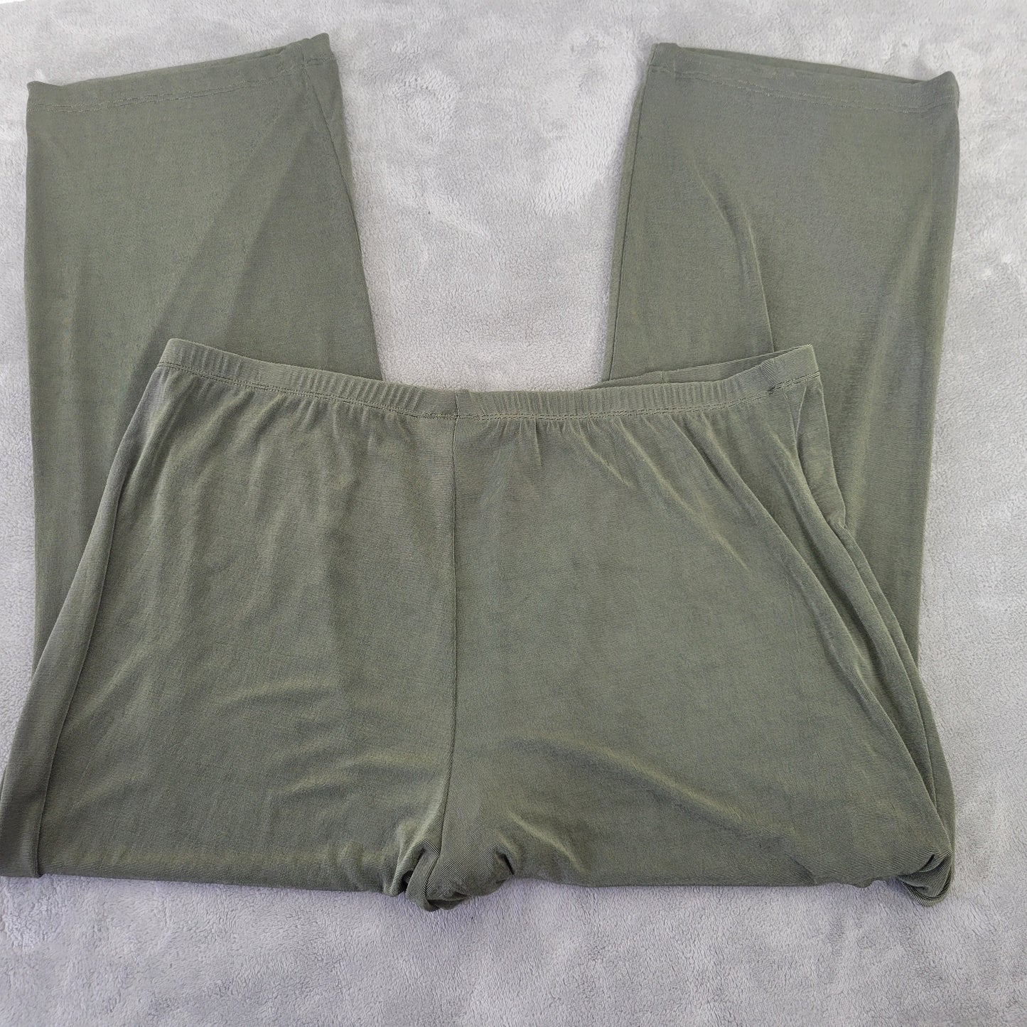 Coldwater Creek Women's Pants 3X Green Travel Knit Plus Size GRE63E