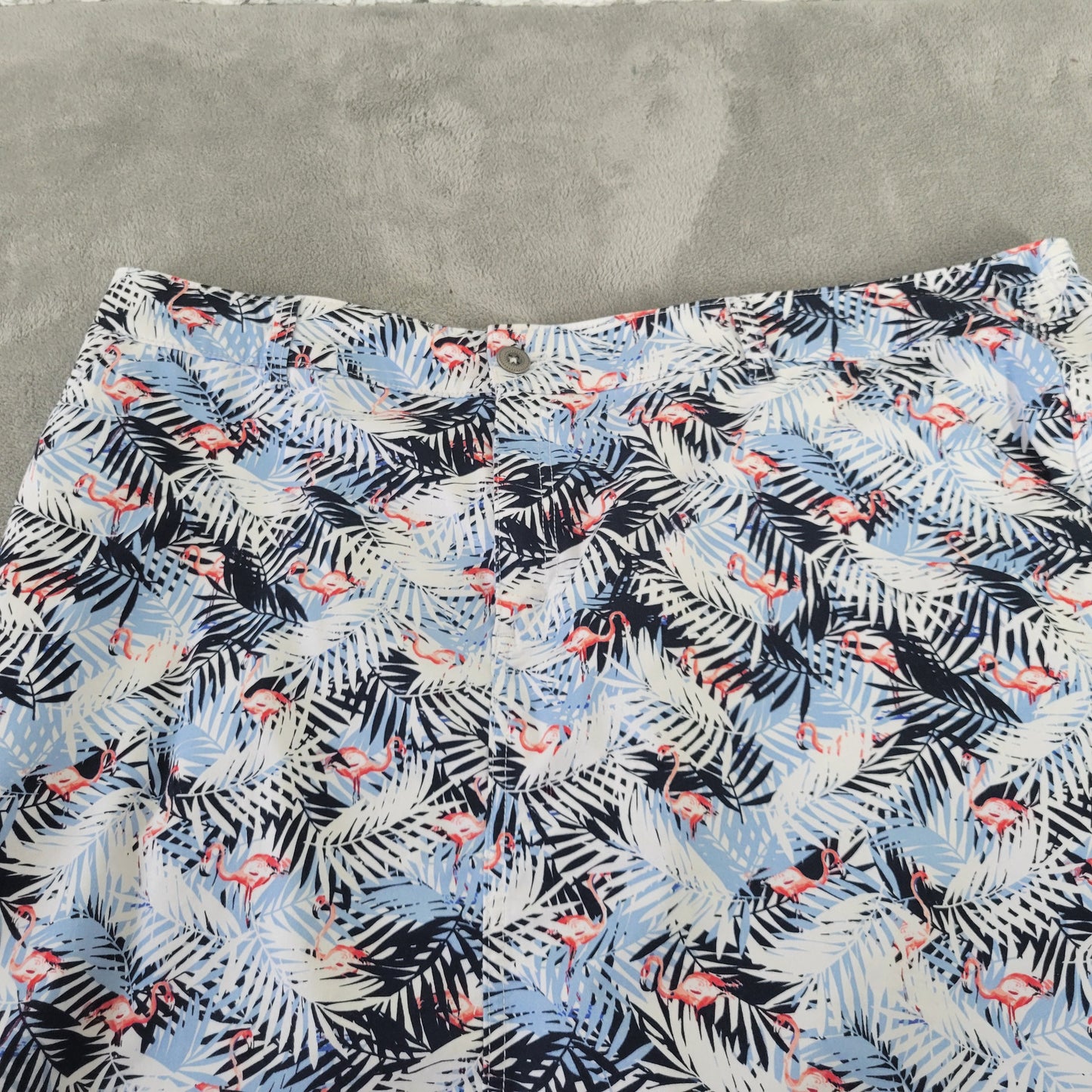 CJ Banks Women's Skort 24W Flamingo Floral Black Blue Plus FLO15XE
