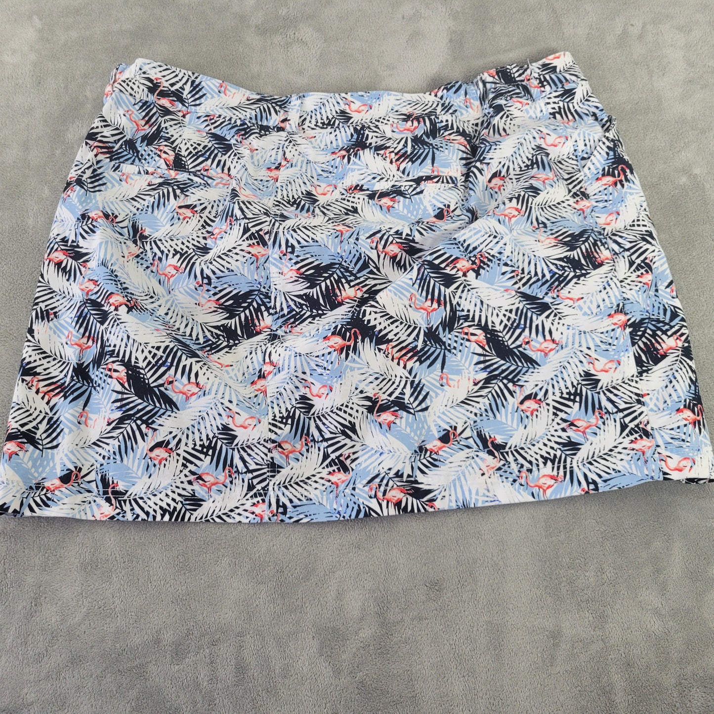 CJ Banks Women's Skort 24W Flamingo Floral Black Blue Plus FLO15XE