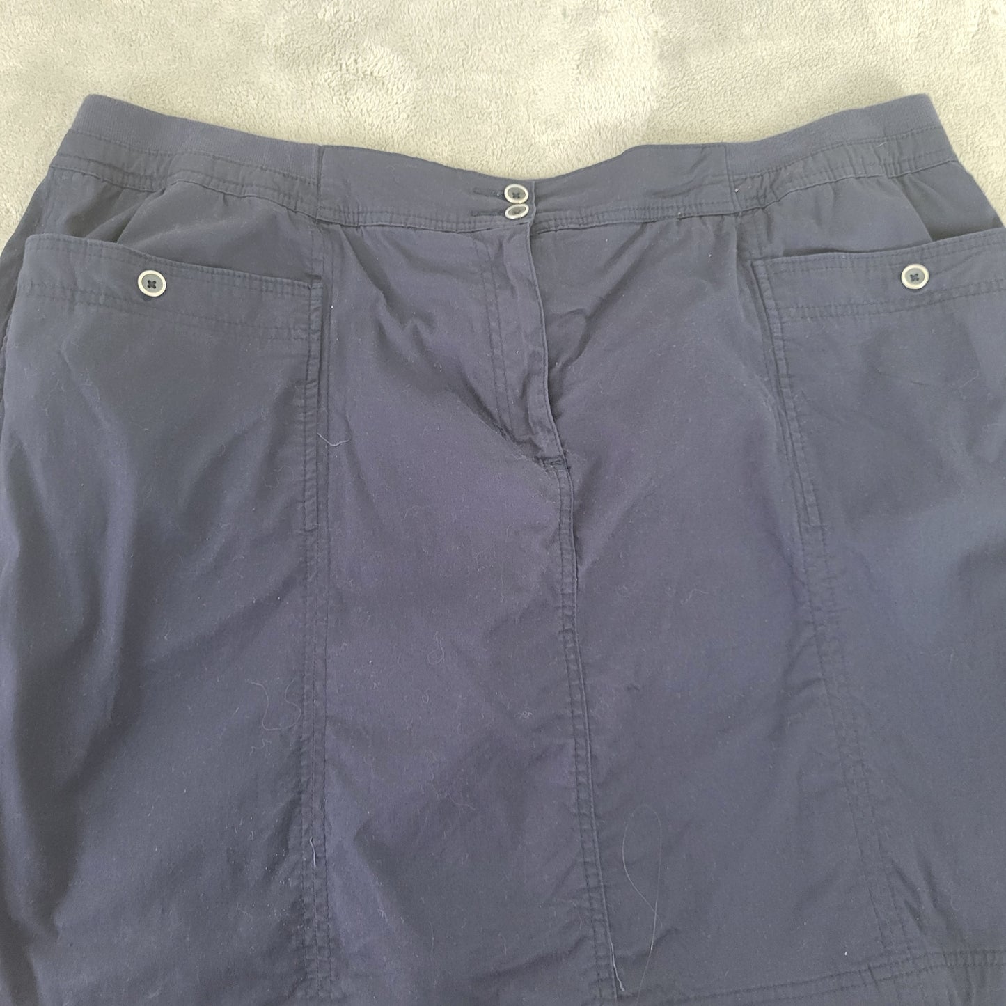 Karen Scott Women's Skort Size 24W Blue Cotton Blend Mini Skirt Plus BLU264E