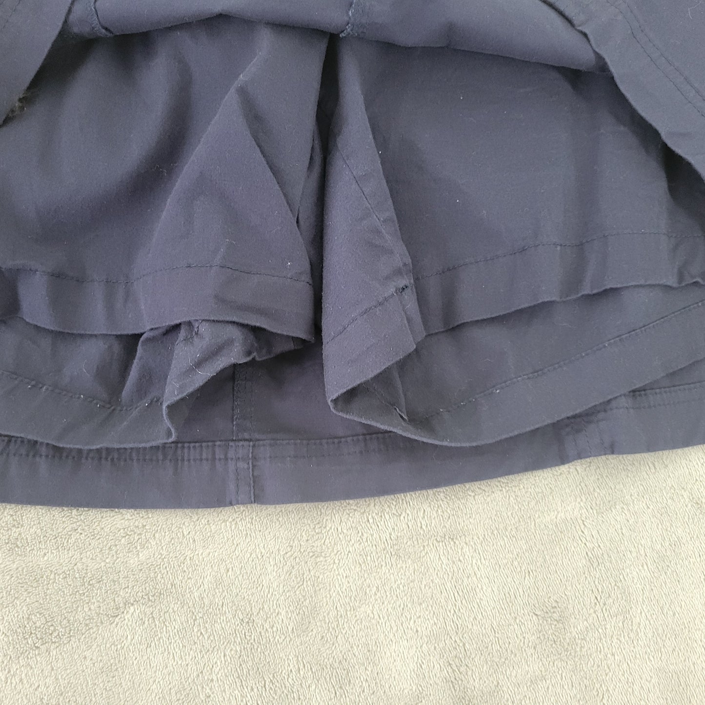 Karen Scott Women's Skort Size 24W Blue Cotton Blend Mini Skirt Plus BLU264E