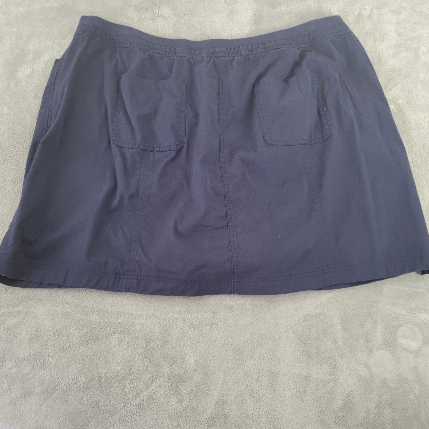 Karen Scott Women's Skort Size 24W Blue Cotton Blend Mini Skirt Plus BLU264E