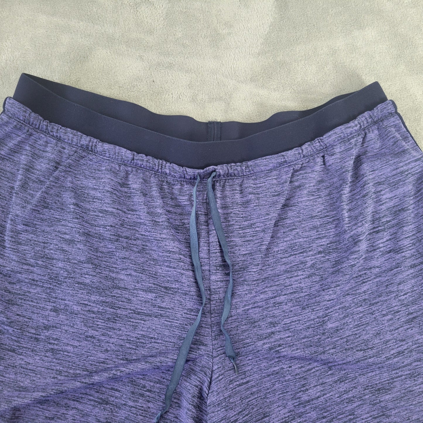 Tek Gear DryTek Womens Shorts 2X Blue Heather Plus Stretch Drawstring BLU259E